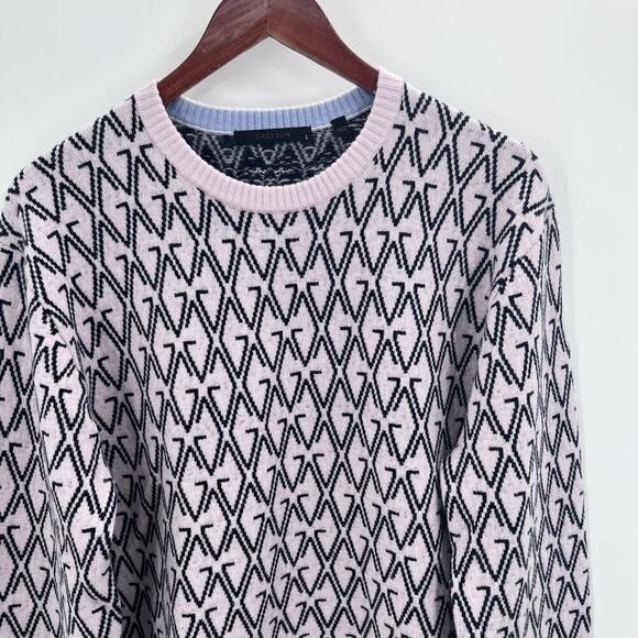 Greyson Pink Black Golf Club Wool Cashmere Golf Sweater Mens Large - Picture 3 of 6